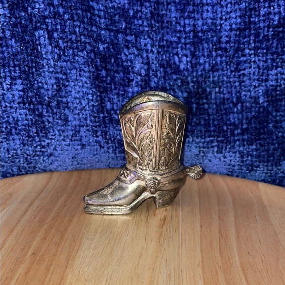 Other - Vintage Silver Cowboy Boot Decorative Accent.